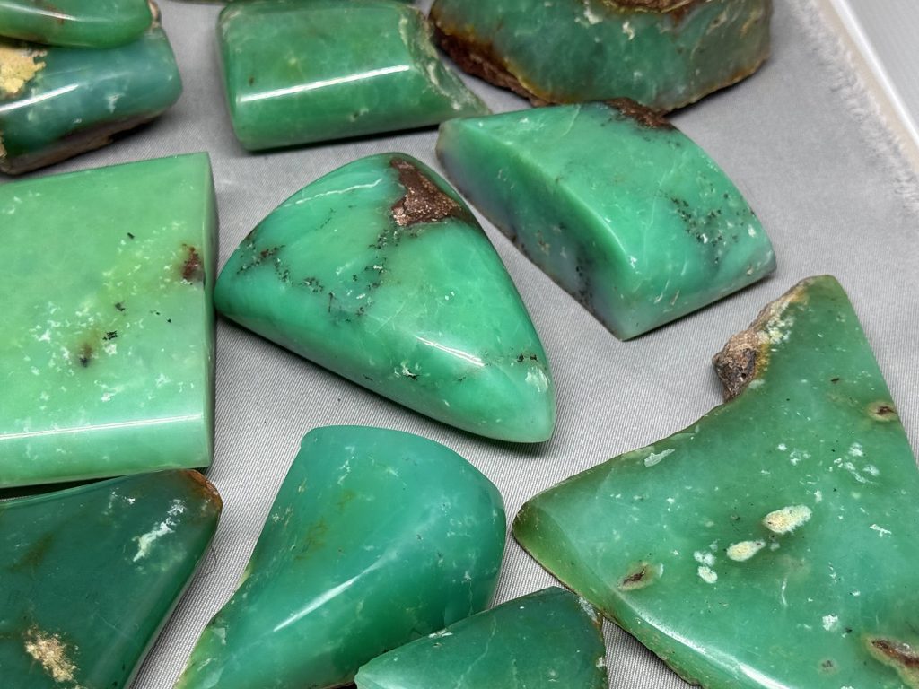 Marlborough Australian chrysoprase Tucson Gem Shows